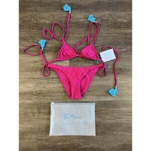 La Maree Women's Swimwear Small Bikini Two (2) Piece New With Tags Hot Pink H3